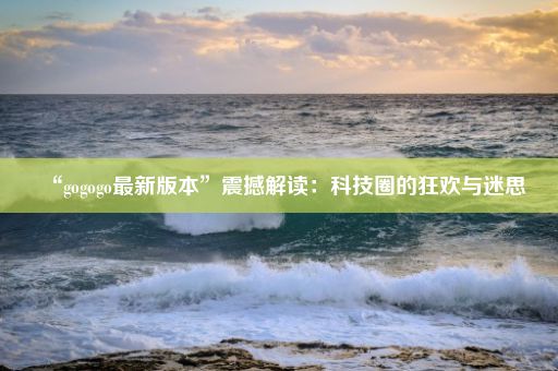 “gogogo最新版本”震撼解读：科技圈的狂欢与迷思