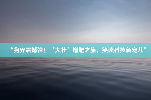 “狗界震撼弹！‘大壮’增肥之旅，笑谈科技新宠儿”