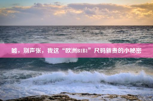 嘘，别声张，我这“欧洲B1B1”尺码新贵的小秘密