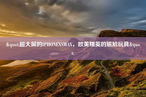 "超大屏的IPHONEXSMAX,欧美精英的尴尬玩具"