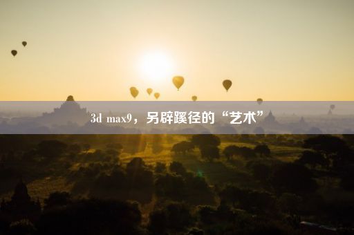 3d max9,另辟蹊径的“艺术”
