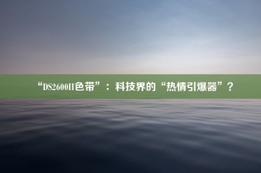 “DS2600II色带”：科技界的“热情引爆器”？