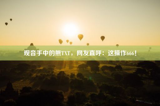观音手中的熊TXT,网友直呼:这操作666!
