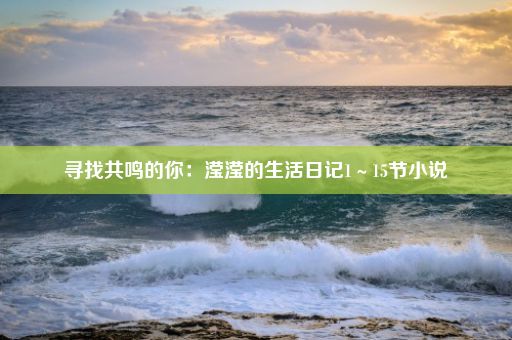 寻找共鸣的你：滢滢的生活日记1～15节小说