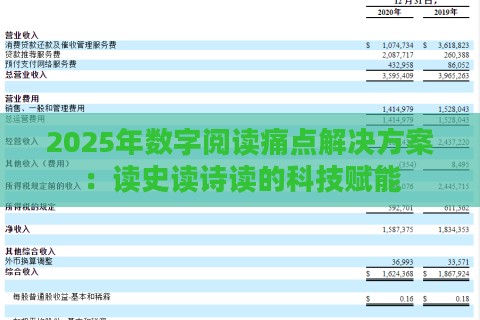 2025年数字阅读痛点解决方案：读史读诗读的科技赋能