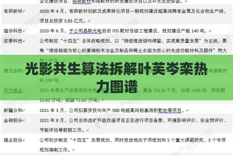 光影共生算法拆解叶芙岑栾热力图谱