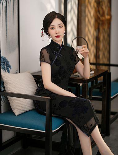 2025年教师职业形象升级痛点与双开黑色旗袍智能穿搭方案深度解析