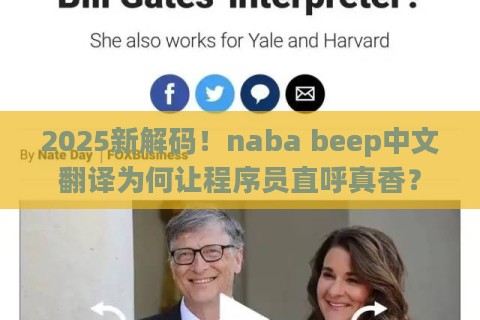 2025新解码！naba beep中文翻译为何让程序员直呼真香？