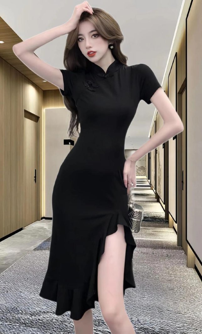 2025新趋势！黑色双开真丝旗袍三色法则被怒怼？上海裁缝现场拆解惊人内幕
