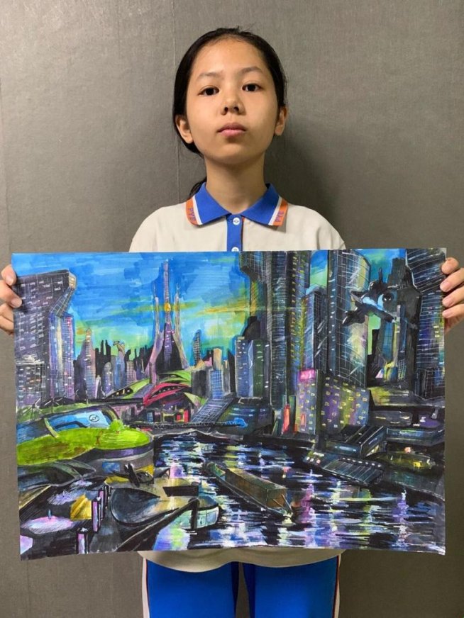 未来城市科幻画初中生全链路生态如何引爆虚实共生教育革命