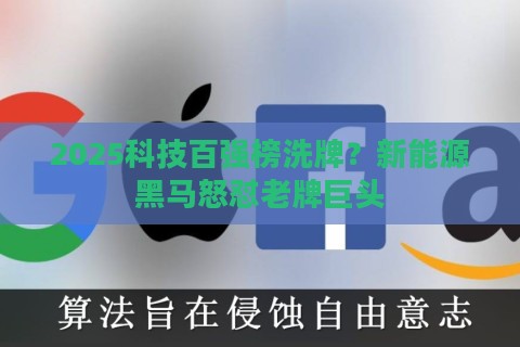 2025科技百强榜洗牌？新能源黑马怒怼老牌巨头