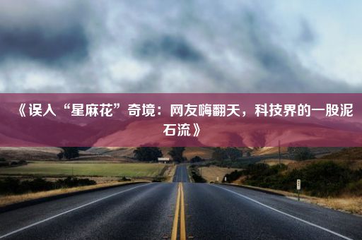 《误入“星麻花”奇境:网友嗨翻天,科技界的一股泥石流》