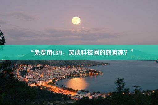 “免费用CRM,笑谈科技圈的慈善家?”