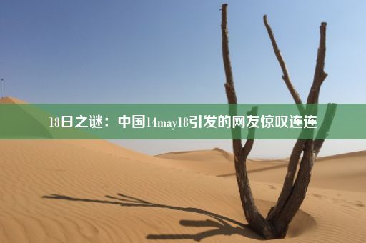 18日之谜:中国14may18引发的网友惊叹连连