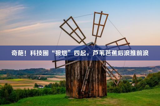 奇葩!科技圈“狼烟”四起,芦苇芭蕉后浪推前浪