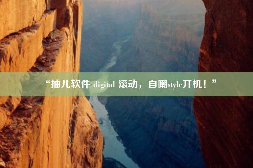 “抽儿软件 digital 滚动,自嘲style开机!”
